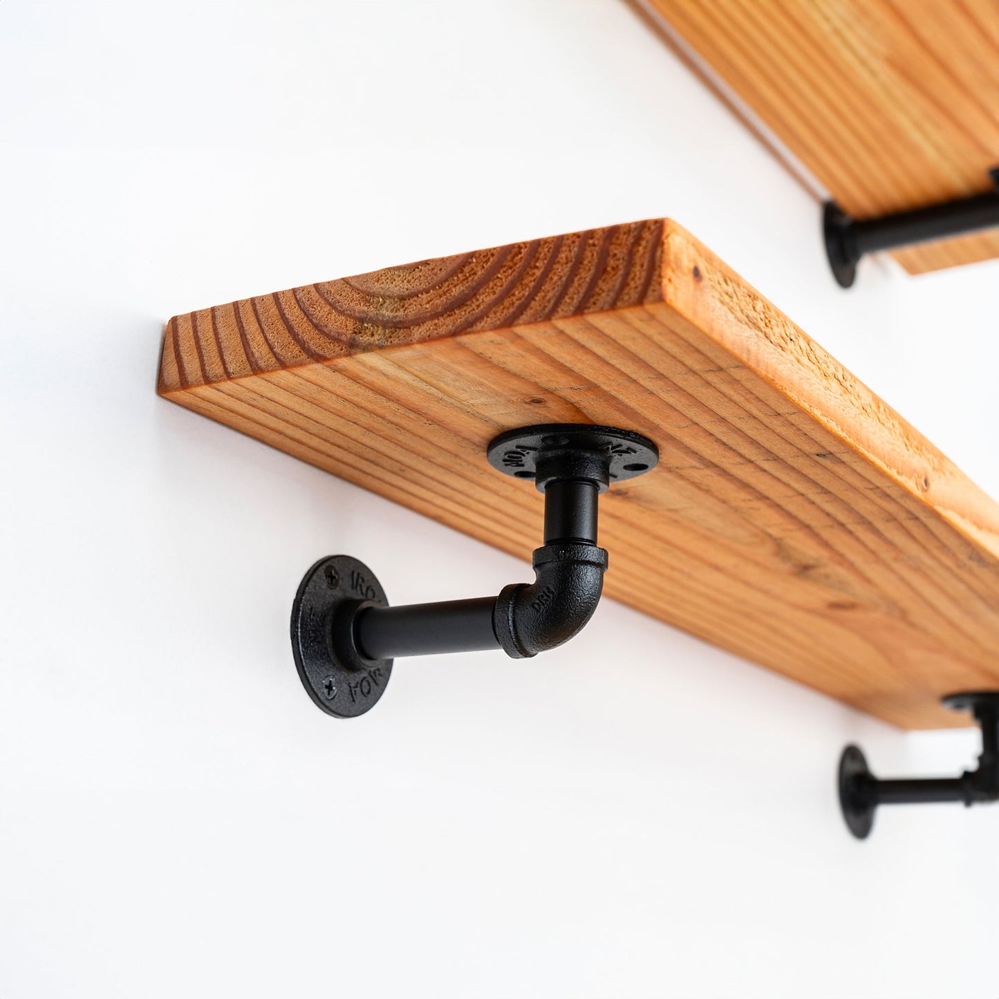 Rustic Pipe Bracket Shelf 130cm