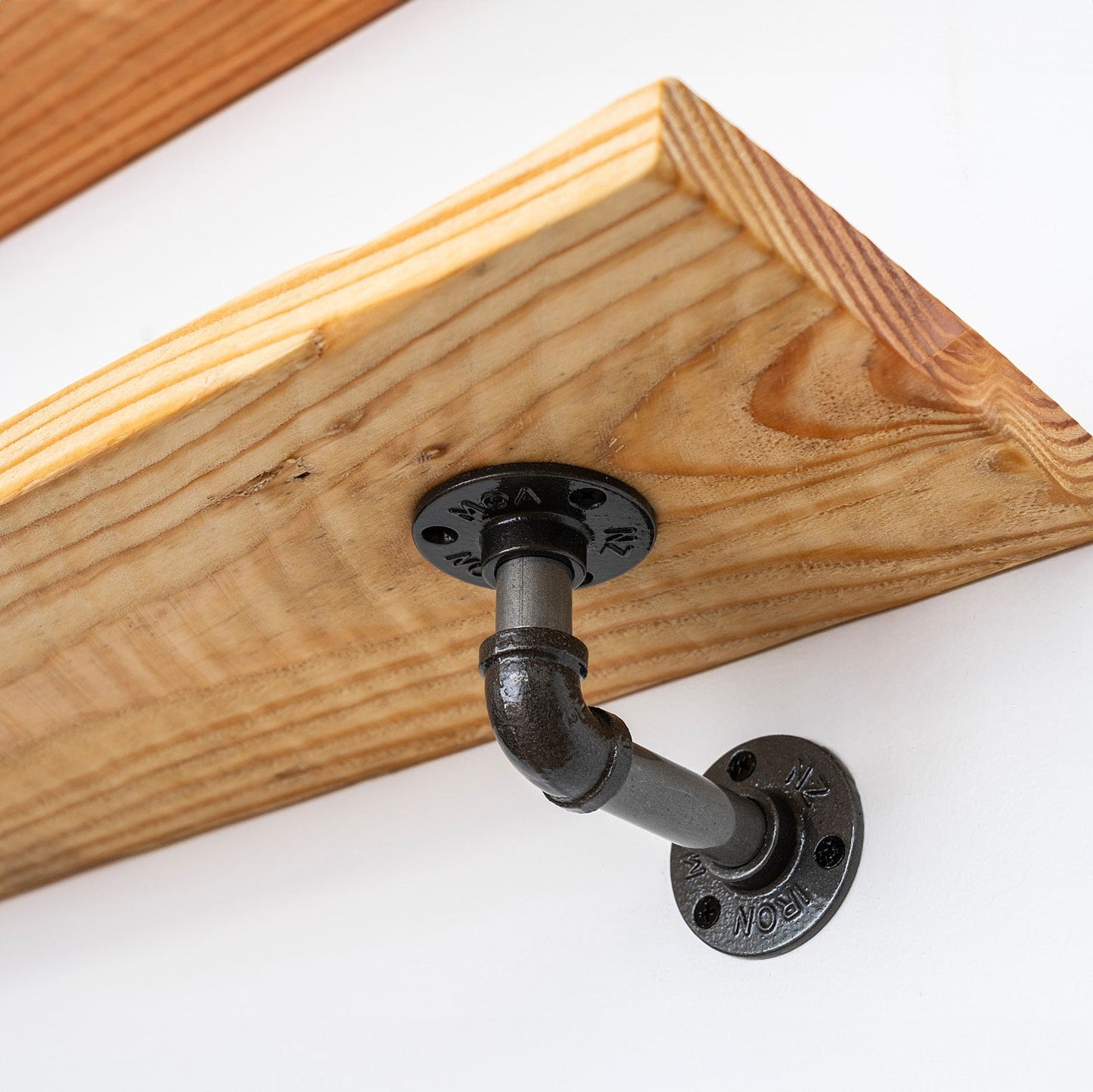 Rustic Pipe Bracket Shelf 130cm