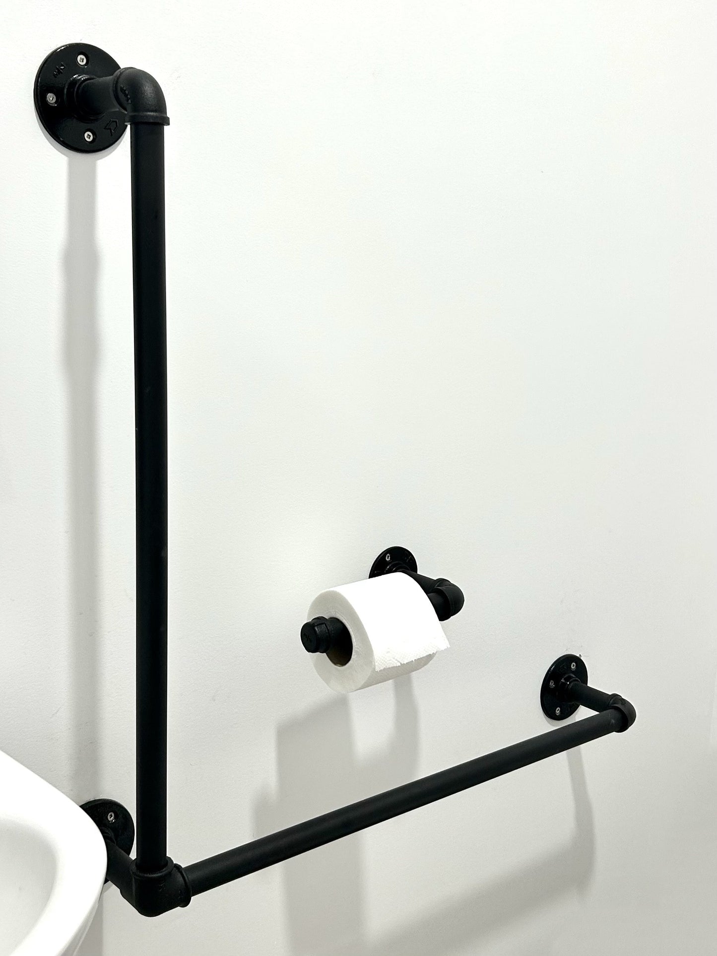 Pipe Toilet Roll Holder