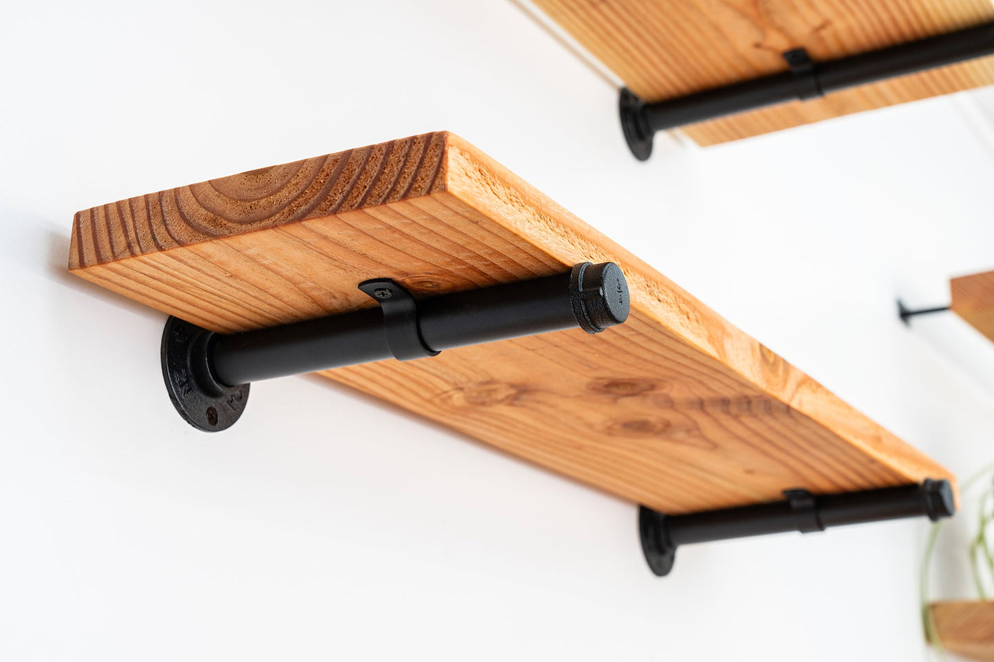 Rustic Industrial Pipe Shelf 80cm
