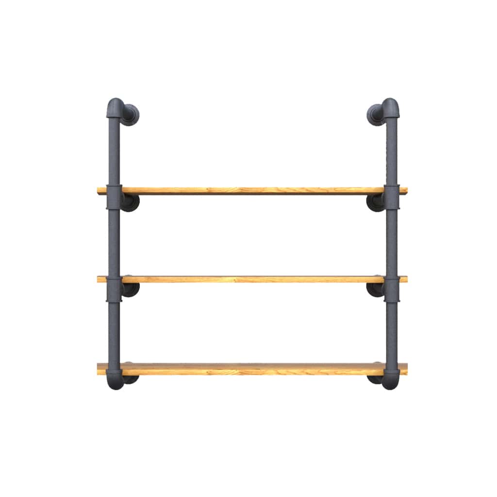 Macrocarpa Pipe Shelf Unit 80cm