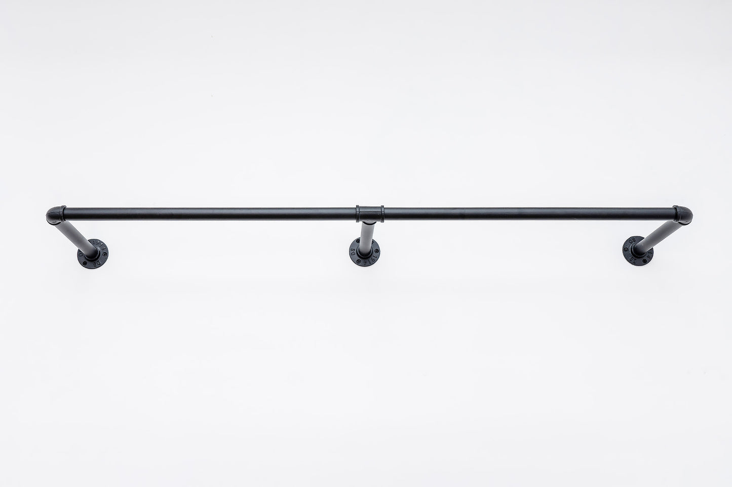 Industrial Clothing Rail With Centre Support (Black)