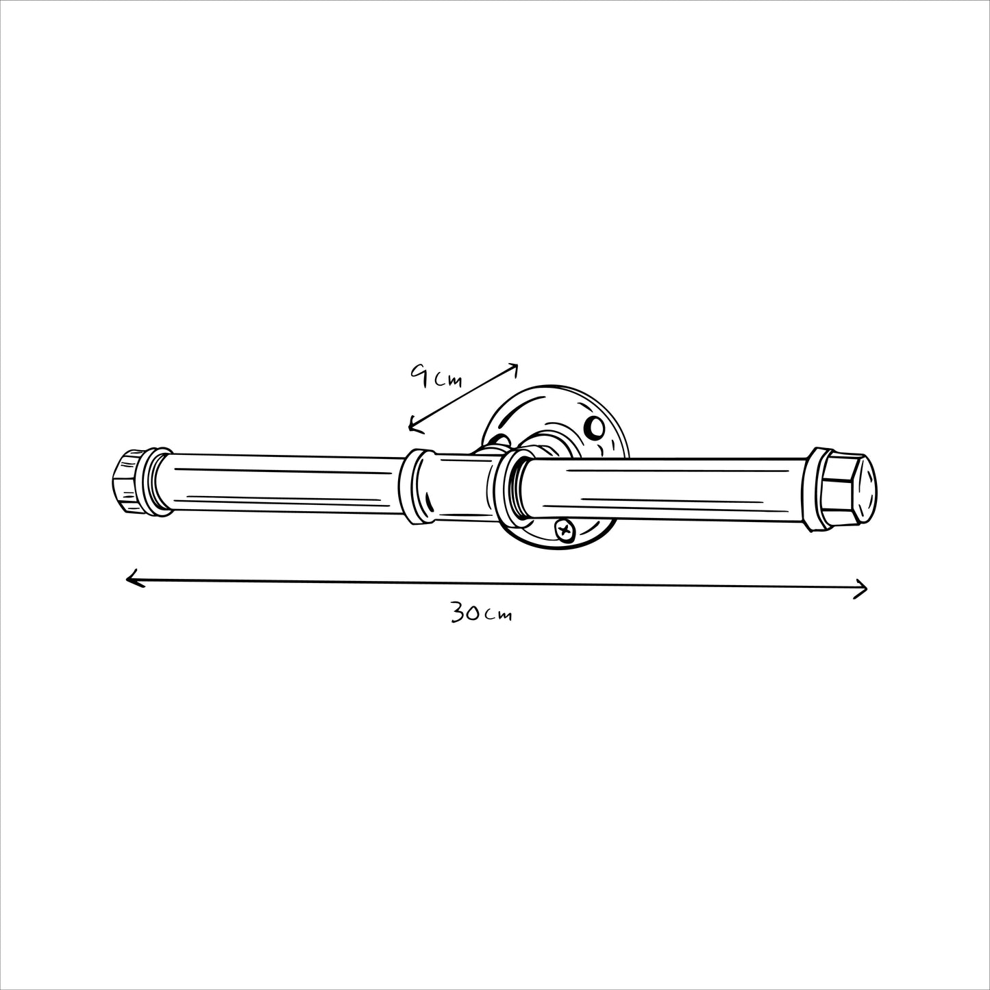 Double Barrel Toilet Roll Holder