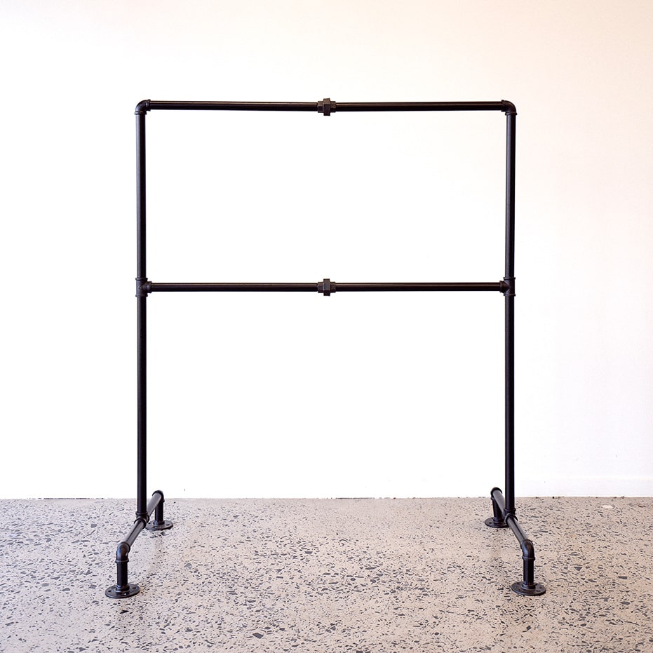 Double Clothing Rail Rack
