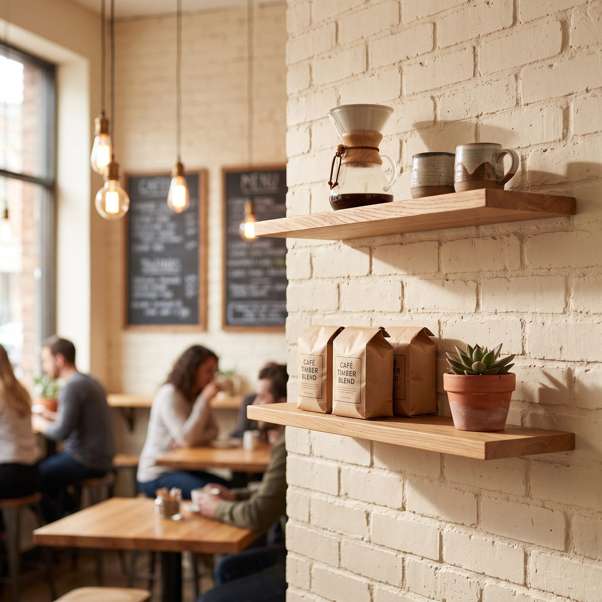 Floating Macrocarpa shelf - Small