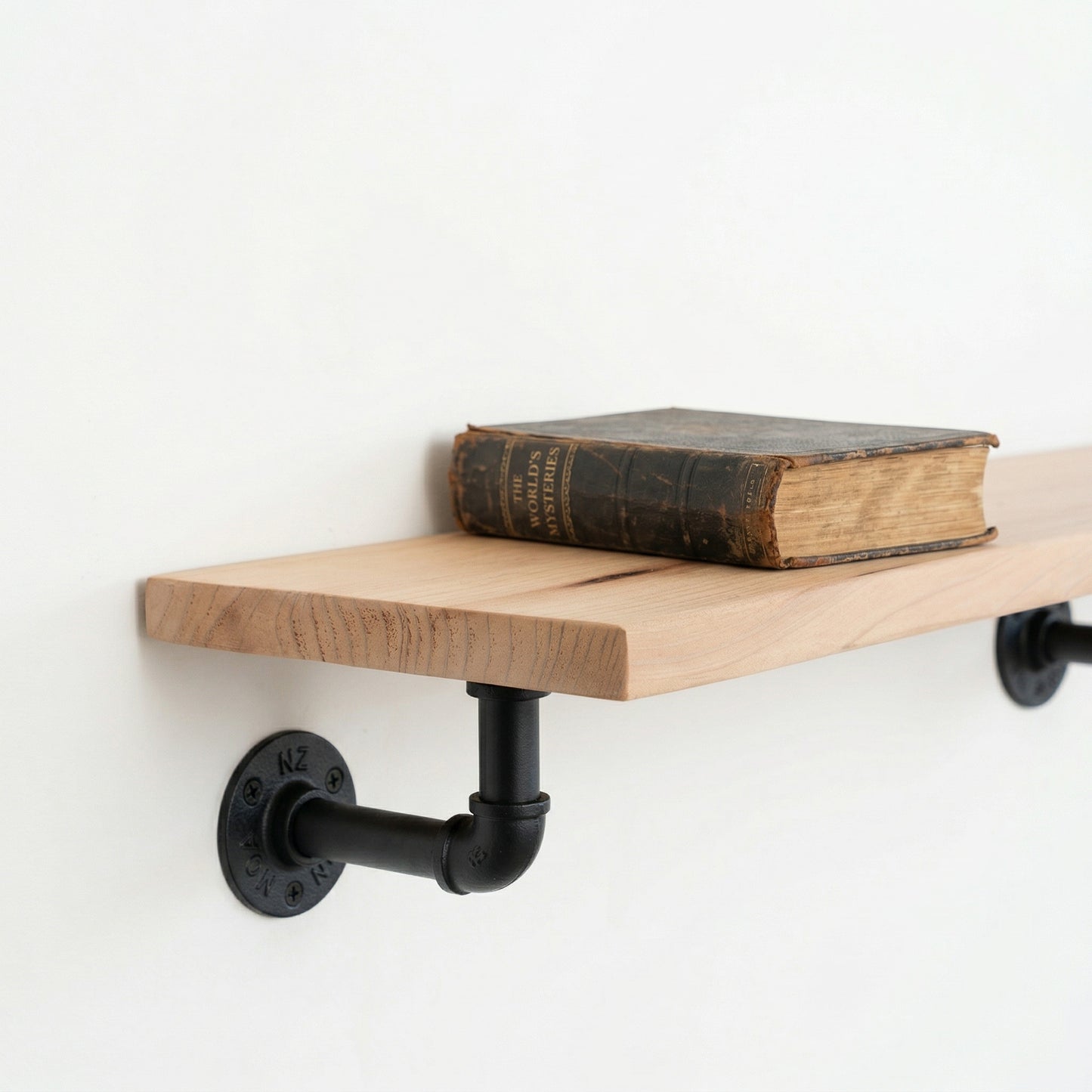 Redwood Pipe Bracket Shelf