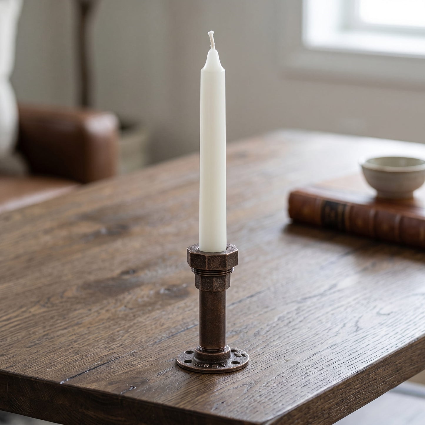 Candle Stand Rustic Bronze