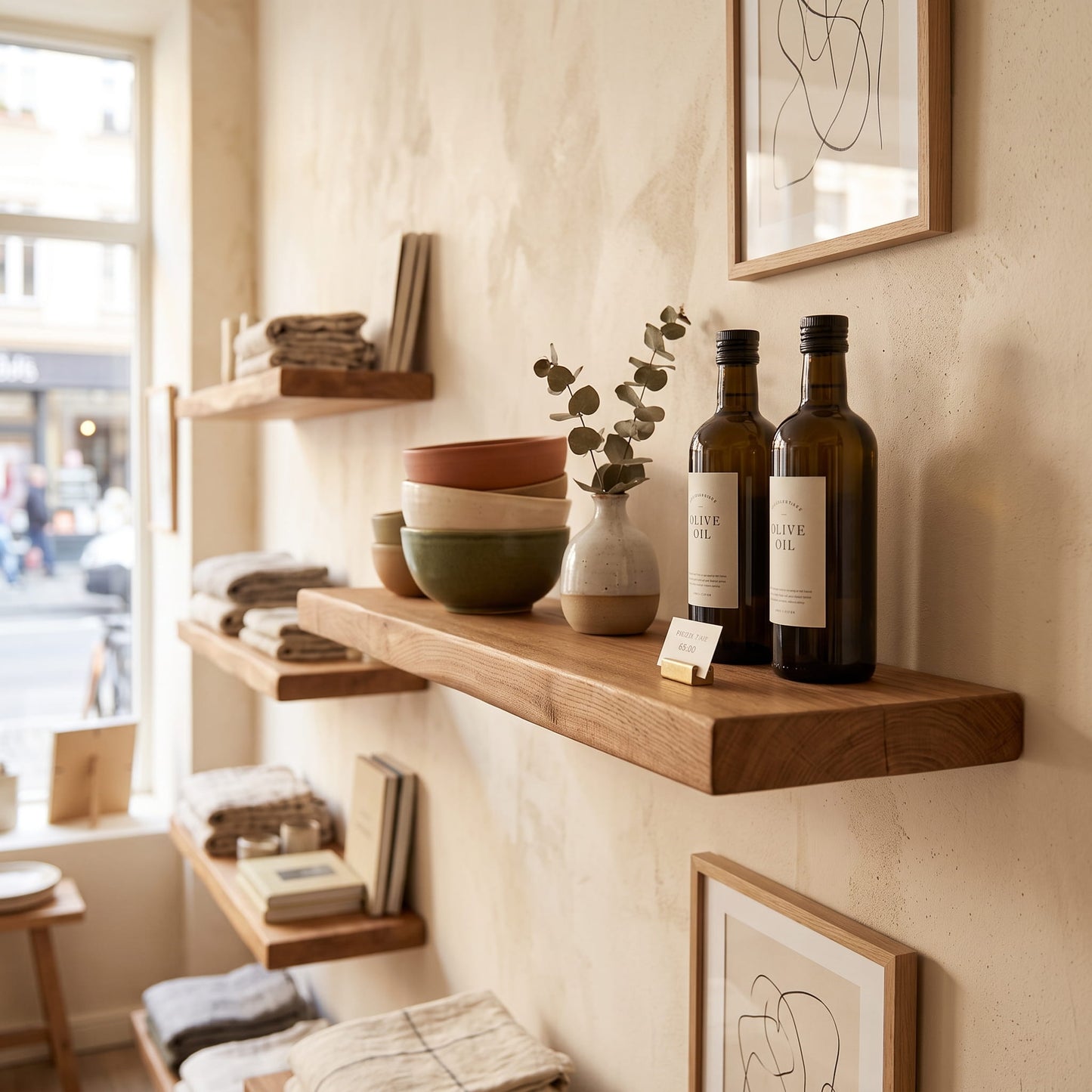 English Elm Floating Shelf - Large