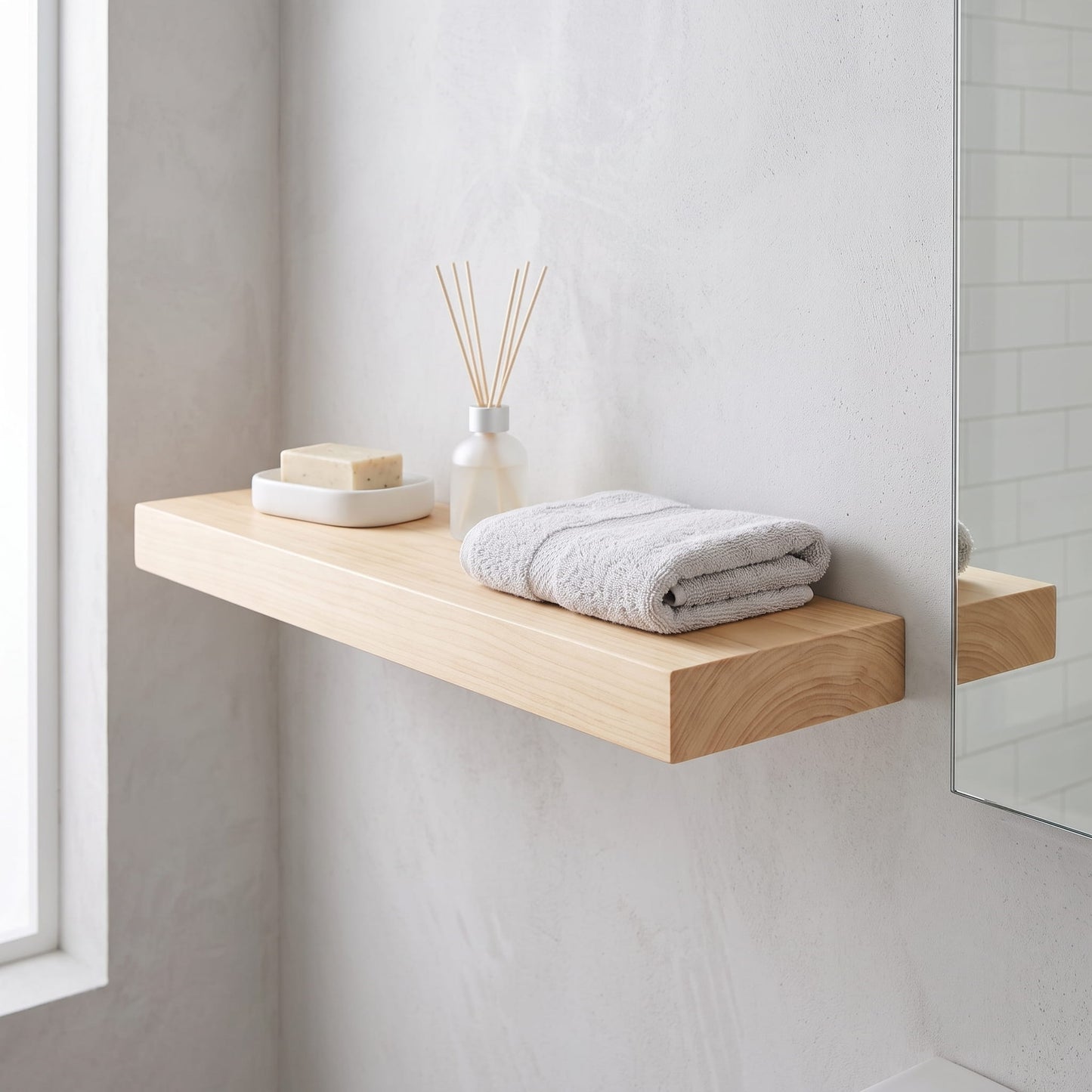 NZ Macrocarpa Floating Shelf