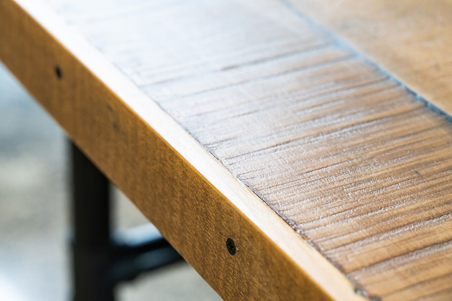 Reclaimed Kauri Table (Industrial Pipe Legs)