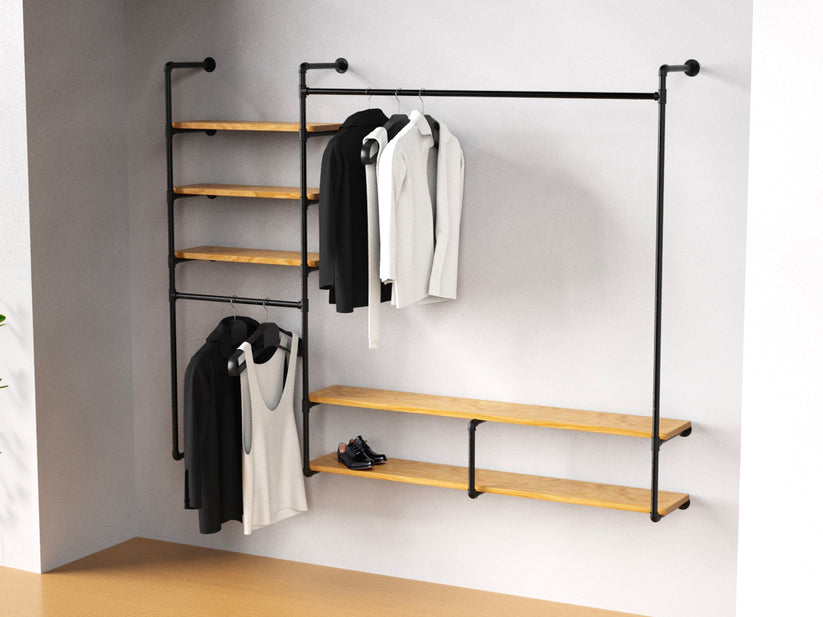 Wardrobe and Shelving Unit – Iron Moa