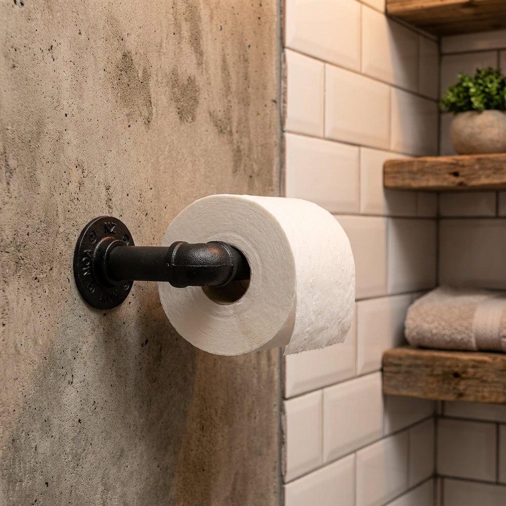 Pipe Toilet Roll Holder